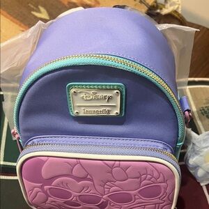 Disney Loungefly Pastel Blue and Pink Mini Backpack